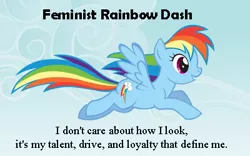 Size: 400x250 | Tagged: dead source, derpibooru import, feminism, feministmylittlepony, meta, rainbow dash, safe, text, tumblr