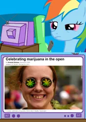 Size: 564x800 | Tagged: 420, derpibooru import, drugs, exploitable meme, rainbow dash, safe, stoner, tv meme