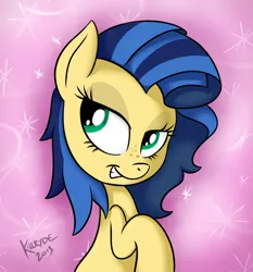 Size: 1132x1216 | Tagged: safe, artist:killryde, derpibooru import, oc, oc:milky way, unofficial characters only, pony, bedroom eyes, female, freckles, grin, mare, solo