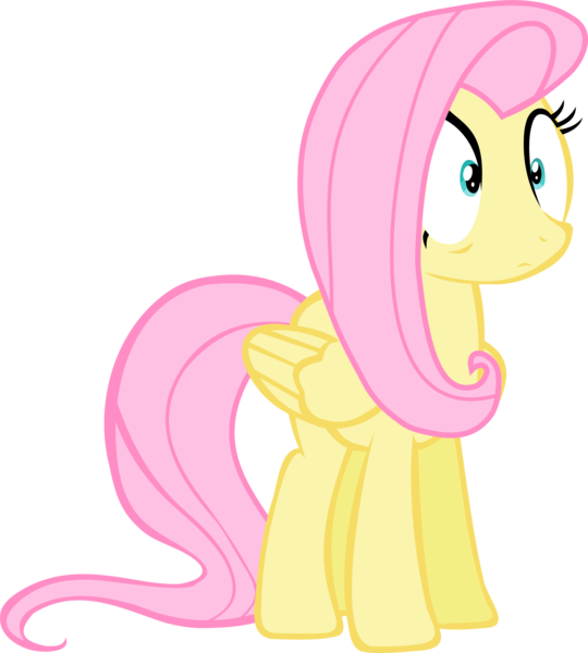 Size: 3000x3336 | Tagged: artist needed, dead source, safe, derpibooru import, fluttershy, pegasus, pony, female, frown, mare, scared, simple background, solo, terrified, transparent background, vector, wide eyes