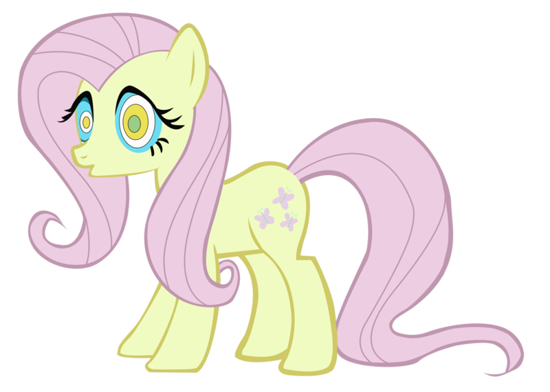 Size: 1000x714 | Tagged: artist:allthevectors, derpibooru import, discorded, fluttershy, hypnosis, safe, simple background, transparent background, vector