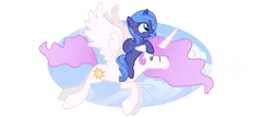 Size: 14300x6100 | Tagged: safe, artist:jordila-forge, derpibooru import, princess celestia, princess luna, alicorn, pony, absurd resolution, duo, female, filly, filly celestia, filly luna, flying, foal, pink-mane celestia, ponies riding ponies, riding, royal sisters, simple background, sisters, transparent background, woona, younger