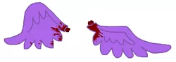 Size: 749x268 | Tagged: grimdark, derpibooru import, twilight sparkle, twilight sparkle (alicorn), alicorn, pony, abuse, alicorn drama, blood, de-winged, female, mare, severed wing, twilybuse, wings