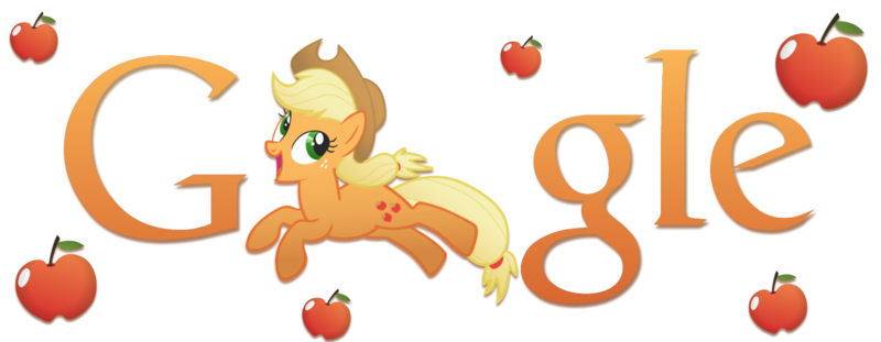 Size: 1800x700 | Tagged: apple, applejack, artist:grendo11, artist:greseres, artist:thepatrollpl, derpibooru import, google, logo, safe, solo, theme