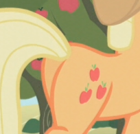 Size: 204x195 | Tagged: safe, derpibooru import, screencap, applejack, pony, cropped, female, mare, picture for breezies, plot