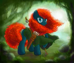 Size: 3000x2547 | Tagged: artist:r0hirim, brave, derpibooru import, disney princess, merida, pixar, ponified, safe, solo