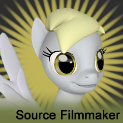 Size: 250x250 | Tagged: safe, artist:pika-robo, derpibooru import, derpy hooves, pegasus, pony, 3d, female, mare, source filmmaker, spoilered image joke, underp