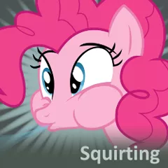 Size: 250x250 | Tagged: pinkie pie, spitting, spoilered image joke, squirting, suggestive