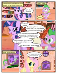 Size: 612x792 | Tagged: safe, artist:newbiespud, derpibooru import, edit, edited screencap, screencap, fluttershy, spike, twilight sparkle, dragon, pegasus, pony, unicorn, comic:friendship is dragons, friendship is magic, book, comic, female, male, mare, onomatopoeia, screencap comic, scroll, unicorn twilight