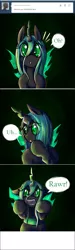 Size: 651x2161 | Tagged: ask, cute, cutealis, derpibooru import, filly queen chrysalis, nymph, queen chrysalis, safe, tumblr