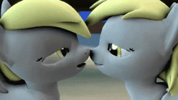 Size: 360x202 | Tagged: suggestive, artist:twily404, derpibooru import, derpy hooves, pegasus, pony, 3d, animated, derp on derp action, female, kissing, mare, selfcest, shipping, source filmmaker, video at source