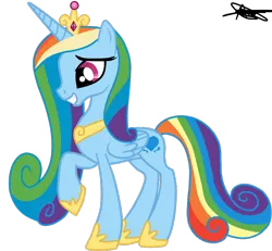 Size: 900x830 | Tagged: safe, artist:andreamelody, derpibooru import, princess cadance, rainbow dash, alicorn, pony, fusion, race swap, rainbowcorn, recolor, simple background, solo, transparent background, vector