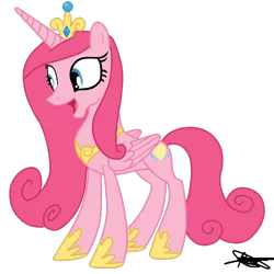 Size: 894x894 | Tagged: artist:andreamelody, derpibooru import, fusion, pinkiecorn, pinkie pie, princess cadance, recolor, safe, simple background, solo, transparent background, vector, xk-class end-of-the-world scenario