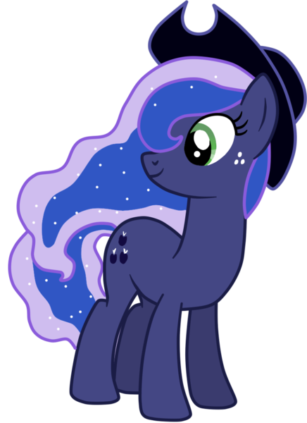 Size: 762x1049 | Tagged: applejack, artist:andreamelody, derpibooru import, fusion, lunajack, princess luna, safe, simple background, smiling, solo, transparent background, vector