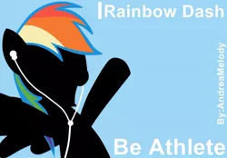 Size: 530x369 | Tagged: artist:andreamelody, derpibooru import, earbuds, ipod, rainbow dash, safe, solo