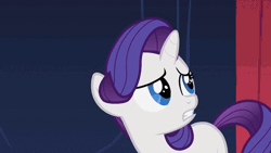 Size: 640x360 | Tagged: animated, blank flank, derpibooru import, female, filly, filly rarity, floppy ears, rarity, sad, safe, screencap, solo, the cutie mark chronicles, younger