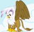 Size: 516x480 | Tagged: safe, derpibooru import, screencap, gilda, gryphon, griffon the brush off, animated, blinking, cloud, cloudy, cute, female, gif, gilda is not amused, gildadorable, hub logo, image, looking at something, looking down, on a cloud, solo, spread wings, wings