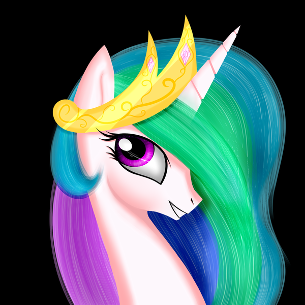 Size: 2200x2200 | Tagged: artist:kp-shadowsquirrel, artist:rex42, colored, derpibooru import, portrait, princess celestia, safe, solo