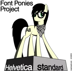 Size: 899x889 | Tagged: artist:mushrooshi, derpibooru import, font ponies project, glasses, helvetica, oc, safe, unofficial characters only