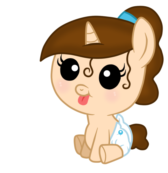 Size: 880x907 | Tagged: safe, artist:andreamelody, derpibooru import, oc, unofficial characters only, pony, andrea, baby, baby pony, diaper, simple background, solo, transparent background, vector