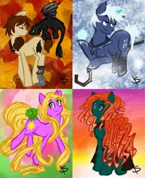 Size: 808x989 | Tagged: artist:k8y411, brave, crossover, derpibooru import, disney princess, hiccup horrendous the third, how to train your dragon, impossibly long hair, impossibly long tail, jack frost, long hair, long mane, long tail, merida, pascal, pixar, ponified, rapunzel, rise of the brave tangled dragons, rise of the guardians, rotg, safe, tangled (disney), toothless the dragon