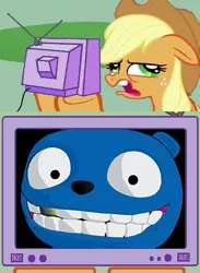 Size: 511x700 | Tagged: applejack, bear, black mirror, cartoon, charlie brooker, derpibooru import, exploitable meme, safe, television, tv meme, waldo