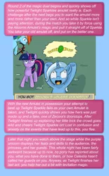 Size: 936x1512 | Tagged: alicorn amulet, artist:crystal-secret, ask, comic, cyoa, derpibooru import, rainbow dash, safe, sparklestrixesandmagic, trixie, tumblr, twilight sparkle