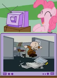 Size: 563x770 | Tagged: derpibooru import, elmer fudd, exploitable meme, looney tunes, pinkie pie, safe, tv meme