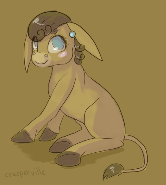 Size: 775x865 | Tagged: safe, artist:kittehmeow, derpibooru import, matilda, donkey, 30 minute art challenge, earring