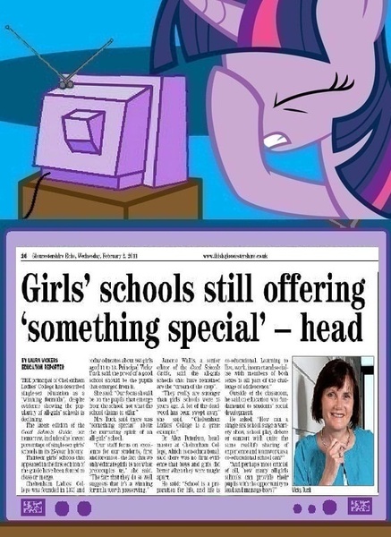 Size: 561x771 | Tagged: derpibooru import, education, exploitable meme, implied blowjob, implied oral, implied sex, meme, newspaper, out of context, suggestive, tv meme, twilight sparkle