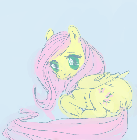 Size: 449x459 | Tagged: safe, artist:terribleclaw, derpibooru import, fluttershy, solo