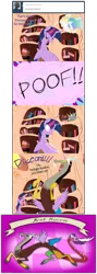 Size: 1249x3526 | Tagged: safe, artist:grievousfan, derpibooru import, discord, princess celestia, twilight sparkle, twilight sparkle (alicorn), alicorn, draconequus, earth pony, pony, alicornified, angry, ask, best princess, comic, duo, female, golden oaks library, hilarious in hindsight, male, mare, multiple wings, race swap, tail hold