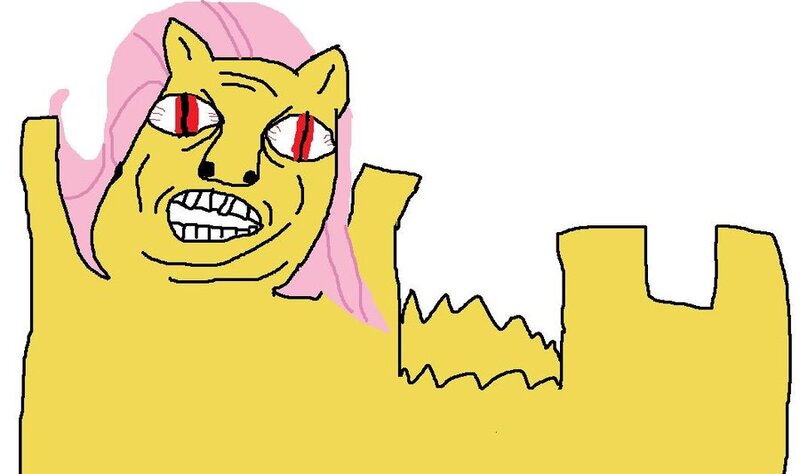 Size: 900x533 | Tagged: artist:pinkamena, derpibooru import, fluttershy, jabba the hutt, ms paint, safe