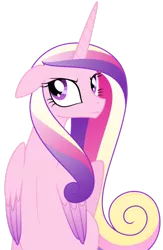 Size: 600x918 | Tagged: annoyed, artist:kumkrum, derpibooru import, floppy ears, frown, glare, looking back, princess cadance, safe, serious face, simple background, sitting, solo, transparent background, vector