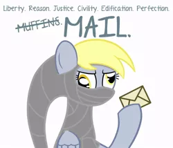 Size: 966x828 | Tagged: artist:mtfc1029, cosplay, costume, derpibooru import, derpy hooves, homestuck, letter, mail, peregrine mendicant, safe, simple background, solo, white background