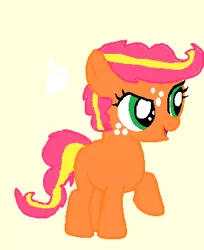Size: 284x348 | Tagged: safe, derpibooru import, oc, unofficial characters only, adoptable, filly, magical lesbian spawn, name contest, offspring, parent:applejack, parent:pinkie pie, parents:applepie, solo