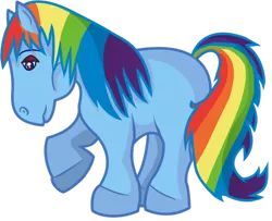 Size: 900x729 | Tagged: artist:kellypony, g4 to g0, generation leap, my pretty pony, rainbow dash, safe, solo