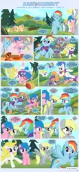 Size: 1050x2274 | Tagged: safe, artist:sorcerushorserus, derpibooru import, baby ribbs, brolly, derpy hooves, firefly, fluttershy, rainbow dash, surprise, whitewash, oc, pegasus, pony, rabbit, comic:dash academy, argie ribbs, comic, female, g1, g1 to g4, generation leap, male, mare, stallion