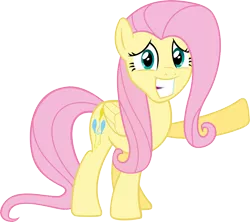 Size: 5635x5014 | Tagged: absurd resolution, artist:spier17, cutie mark, derpibooru import, fluttershy, pointing, safe, simple background, smiling, solo, swapped cutie marks, transparent background, vector