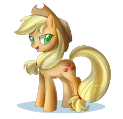 Size: 1316x1272 | Tagged: safe, artist:pauuhanthothecat, derpibooru import, applejack, looking at you, solo