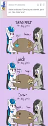 Size: 800x2100 | Tagged: artist:verminshy, bow, derpibooru import, food, octavia melody, ponies eating meat, safe, swapped cutie marks, tumblr, vinyl scratch