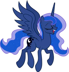 Size: 6000x6260 | Tagged: absurd resolution, artist:fehlung, artist:kp-shadowsquirrel, dead source, derpibooru import, eyes closed, happy, missing accessory, princess luna, safe, simple background, singing, solo, .svg available, transparent background, vector