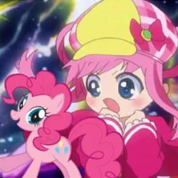 Size: 256x256 | Tagged: derpibooru import, pinkie pie, safe, sherlock shellingford, stock vector, suzuko mimori, tantei opera milky holmes, voice actor joke