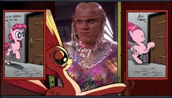 Size: 959x548 | Tagged: deep space nine, derpibooru import, ds9, exploitable meme, ferengi, meme, obligatory pony, pinkie pie, profit and lace, quark, safe, star trek, surprise door, why