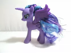 Size: 1600x1200 | Tagged: brushable, crystallized, derpibooru import, horn, irl, photo, princess luna, safe, solo, toy, wat