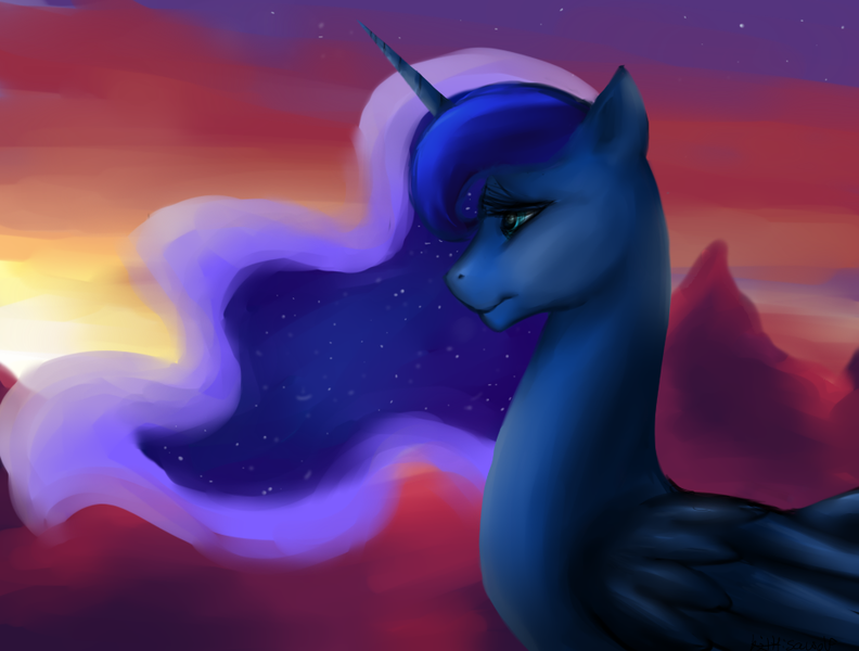 Size: 924x700 | Tagged: artist:kittyisawolf, derpibooru import, princess luna, safe, solo