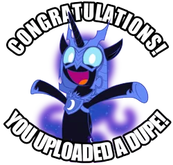 Size: 3000x2858 | Tagged: safe, artist:zutheskunk, derpibooru import, nightmare moon, .svg available, :d, armor, belly button, glowing eyes, helmet, high res, looking at you, nightmare dupe, open mouth, reaction image, simple background, smiling, solo, transparent background, vector