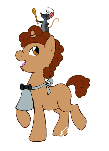 Size: 1079x1501 | Tagged: artist:redflamekitty44, linguine, pixar, ponified, ratatouille, remy, safe