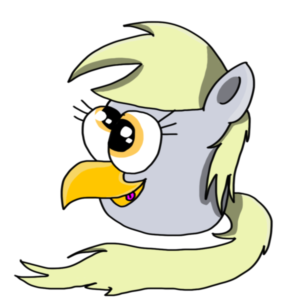 Size: 894x894 | Tagged: angry birds, artist:rad-toucan, bird, crossover, derpibooru import, derpy hooves, safe, solo, species swap