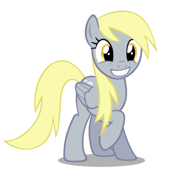 Size: 882x907 | Tagged: dead source, safe, artist:overmare, derpibooru import, derpy hooves, pegasus, pony, faic, female, mare, raised hoof, simple background, smiling, solo, transparent background, underp, vector